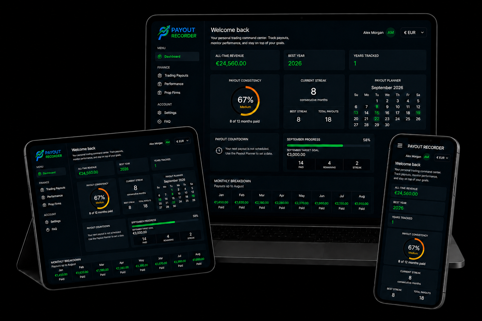 Payout Recorder on all devices